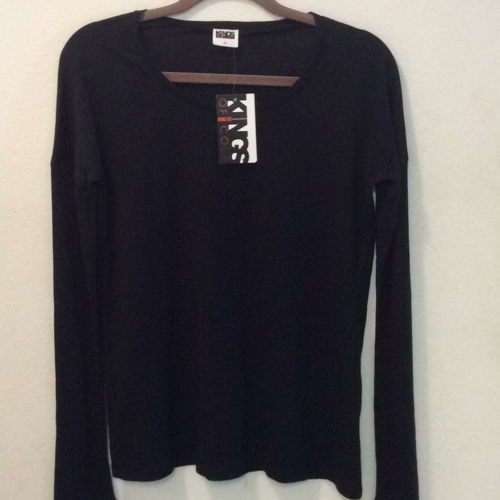 KINGS OF COLE BLACK BLOUSE TOP  NWT